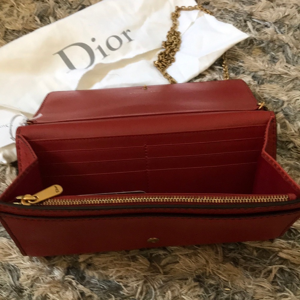 Dior WOC Long Wallet/purse - Rusty Red, Gold Hardware - Picture 6 of 7